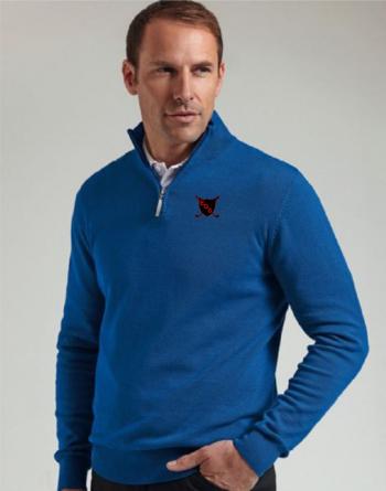 Zip Neck Cotton Sweater Personalised Zip Neck Cotton Sweater