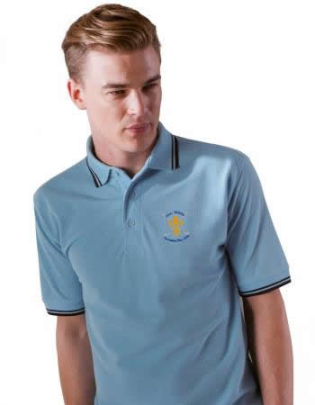65/35 tipped mens golf polo shirt Personalised 65/35 tipped mens golf polo shirt