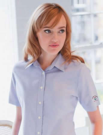 Women's short sleeve classic Oxford shirt Personalised Women's short sleeve classic Oxford shirt