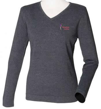 Women's 12 gauge vneck jumper Personalised Women's 12 gauge vneck jumper