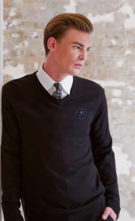 Cashmere touch acrylic vneck jumper Personalised Cashmere touch acrylic vneck jumper