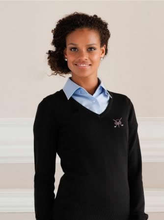 Women's vneck knitted sweater Personalised Women's vneck knitted sweater