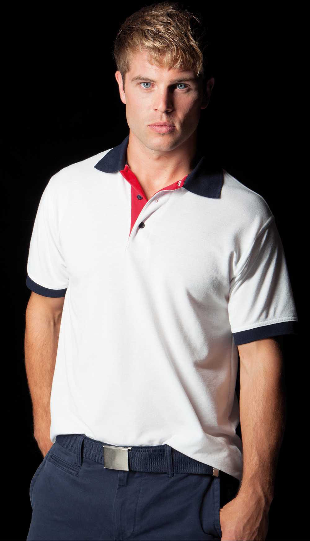 Contrast collar and placket mens golf polo shirt Personalised Contrast collar and placket mens golf polo shirt