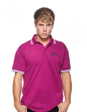 Tipped collar mens golf polo shirt Personalised Tipped collar mens golf polo shirt