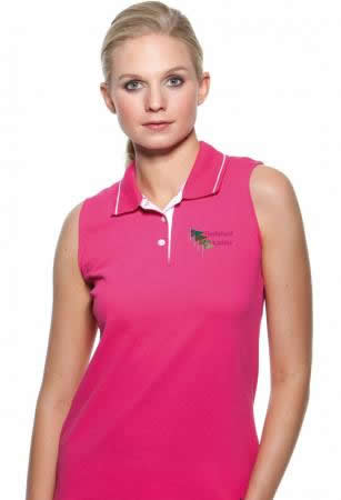 Personalised Women's proactive sleeveless polo shirt