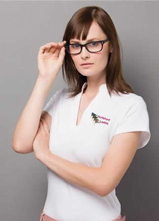 Women's short sleeve top vneck mandarin collar polo shirt Personalised Women's short sleeve top vneck mandarin collar polo shirt