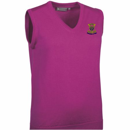 Ladies Merino V Neck Slipover Personalised Ladies Merino V Neck Slipover