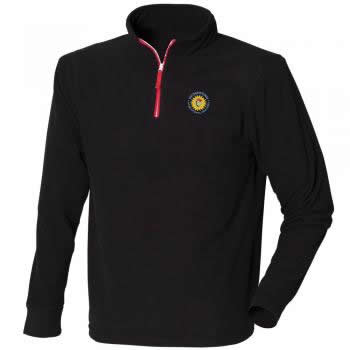 Personalised Quarter zip long sleeve fleece piped