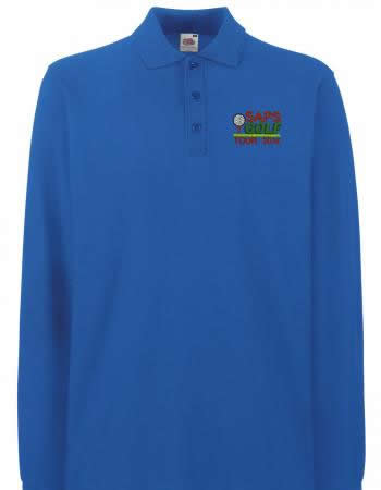 Personalised Premium long sleeve polo shirt