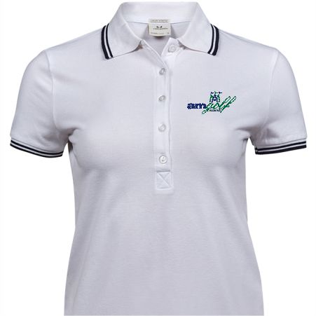 Ladies Luxury Stretched Tipped Polo Shirt Personalised Ladies Luxury Stretched Tipped Polo Shirt