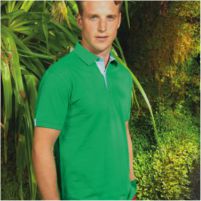 Cotton Polo with Oxford Fabric Insert