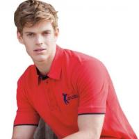 Contrast pique mens golf polo shirt