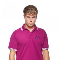 Tipped collar mens golf polo shirt